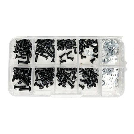 Racers Edge 1-10 Scale High Strength Steel Screw for RC Car - 180 Piece RCE3117